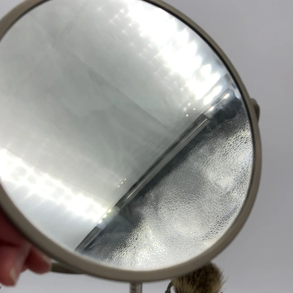 Antique Edwardian‎ Telescoping Brass Shaving Stand Mirror Brush Cup Razor